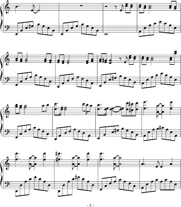 天使的孤独(钢琴谱)3