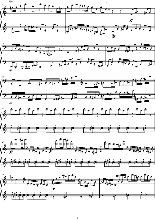 前奏曲与赋格(钢琴谱)3