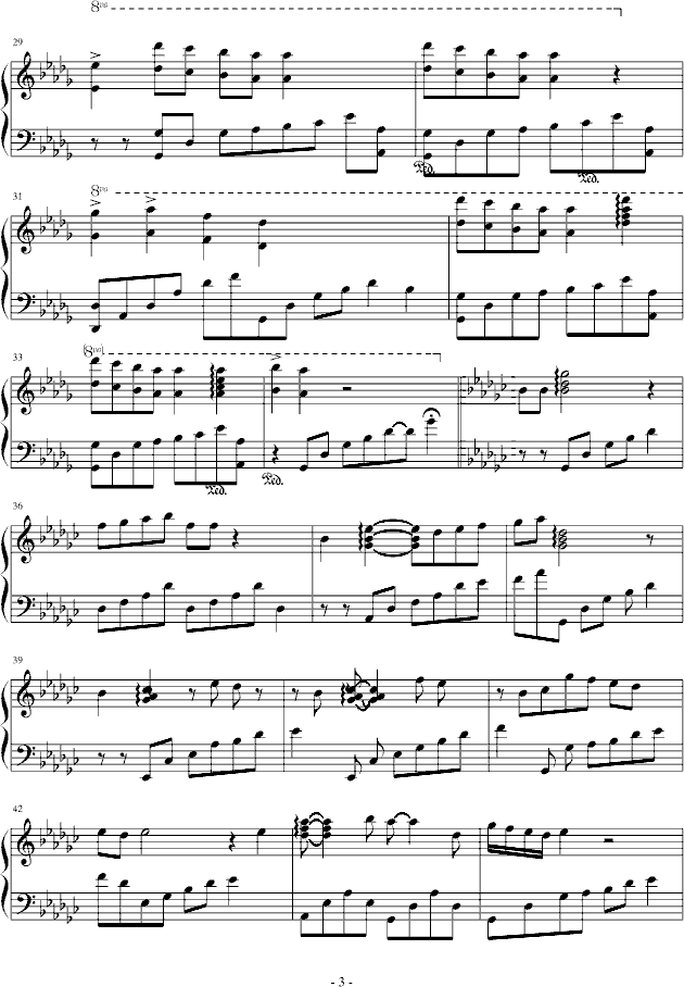 Cant tell(钢琴谱)3
