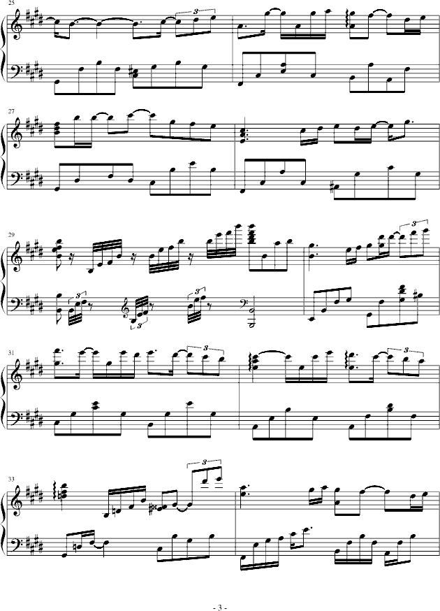 妳、宛如童话（钢琴版）(钢琴谱)3