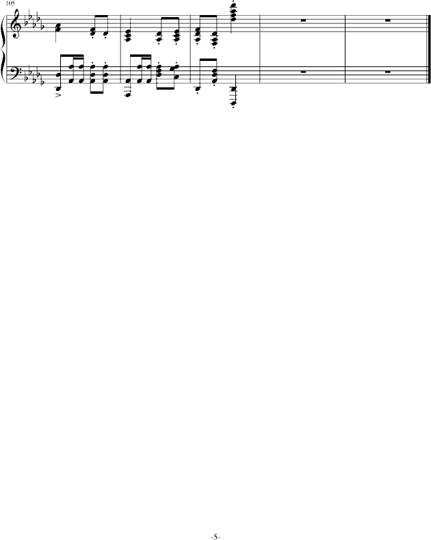 小进行曲(钢琴谱)5