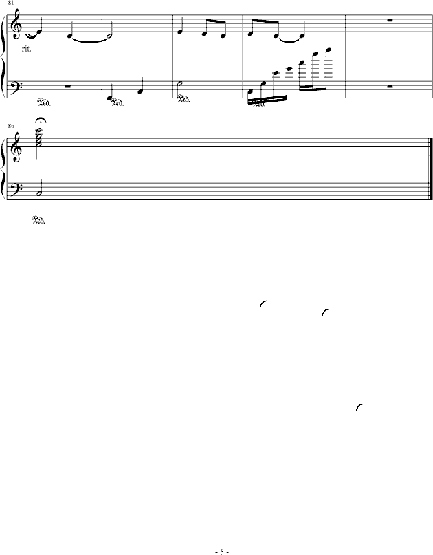 for linda(钢琴谱)5
