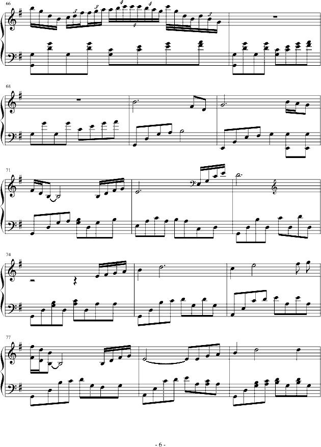 爱的憧憬(钢琴谱)6