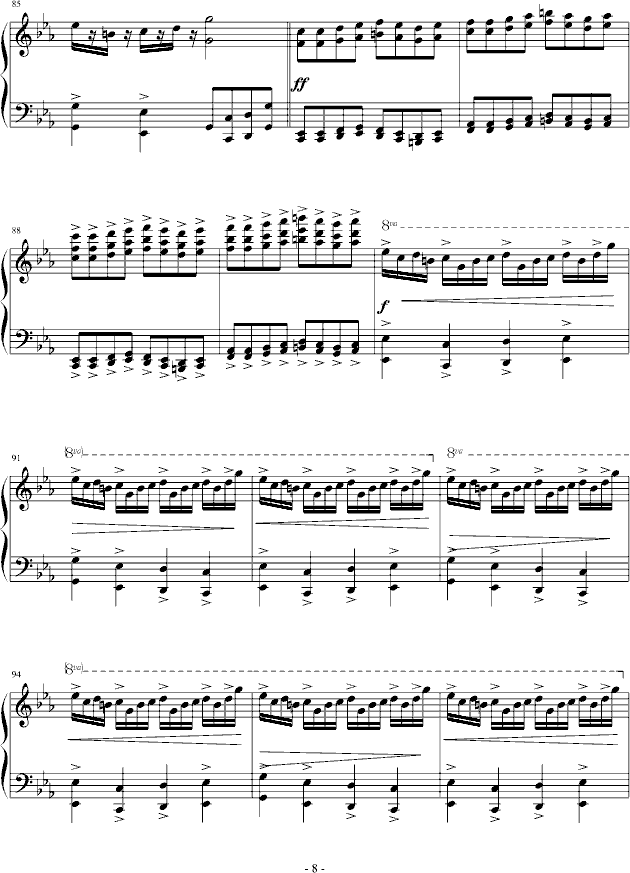 文武贝vs贝多芬（瞎闹版）(钢琴谱)8