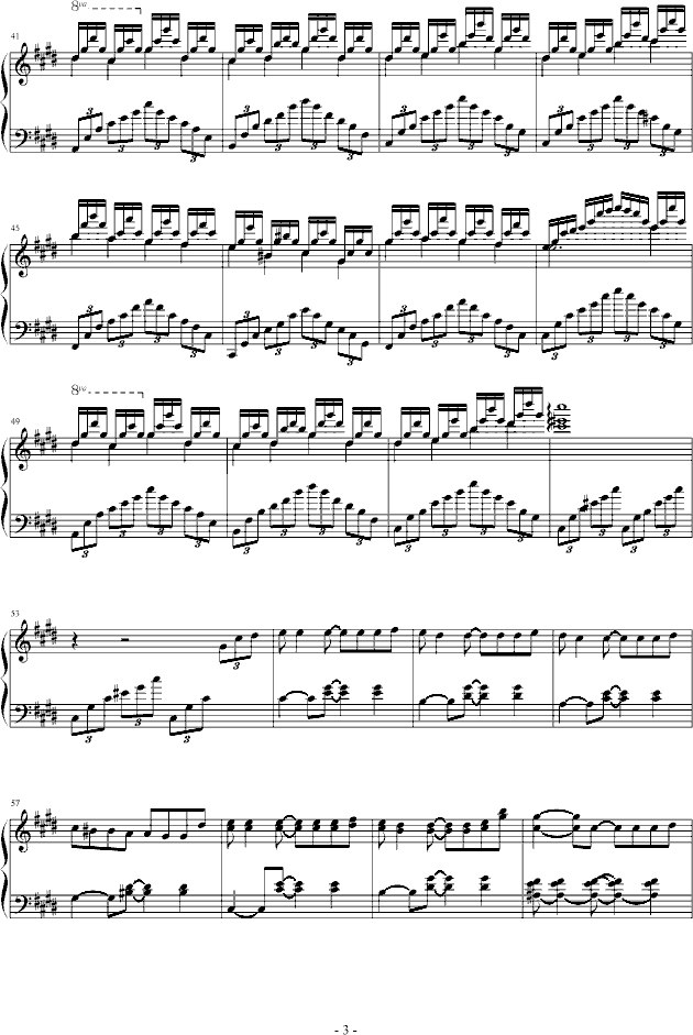 暗夜之章(钢琴谱)3