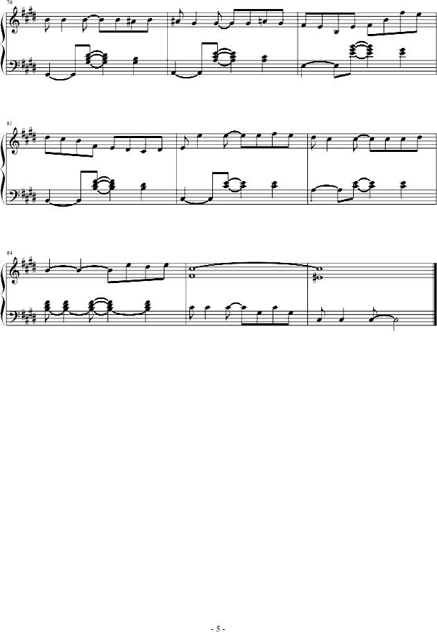 暗夜之章(钢琴谱)5