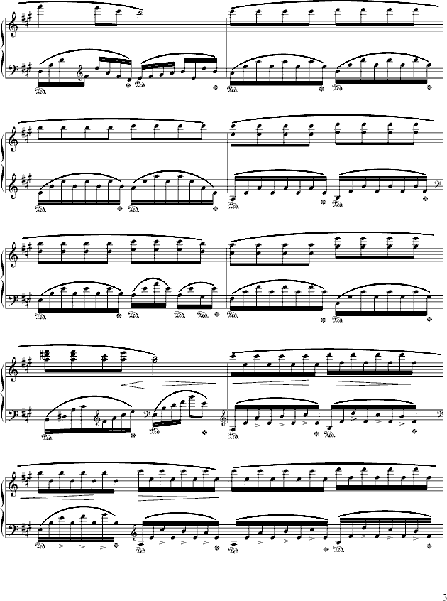 夏夜的风(钢琴谱)3