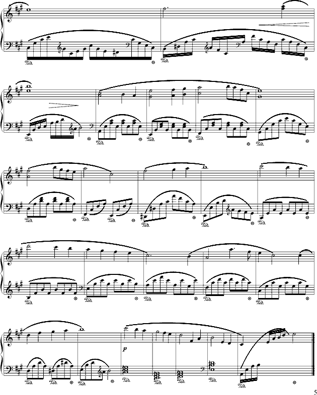 夏夜的风(钢琴谱)5
