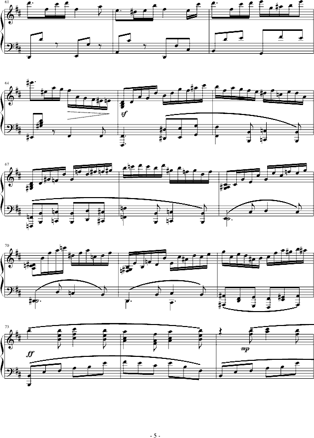 一曲散梦(钢琴谱)5