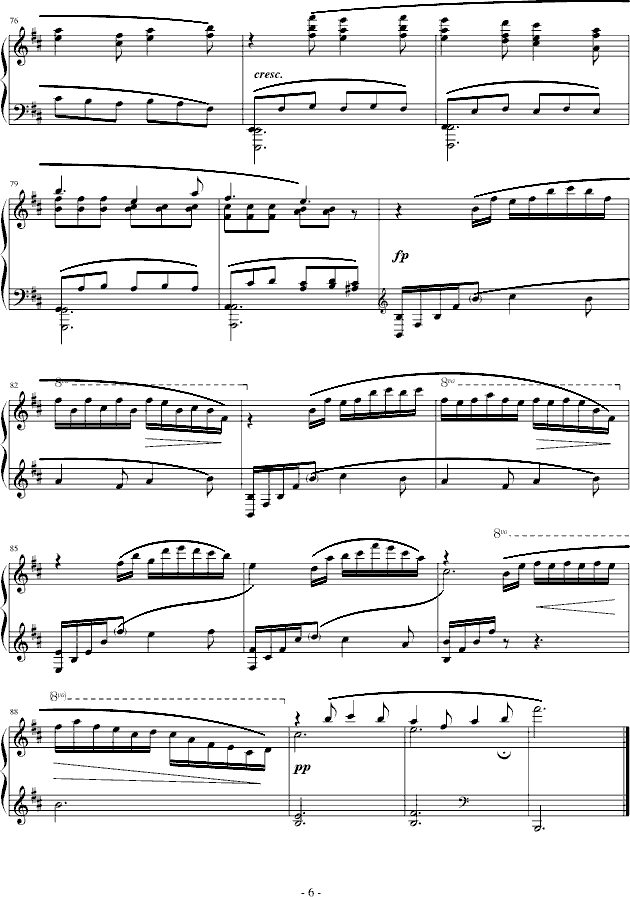 一曲散梦(钢琴谱)6
