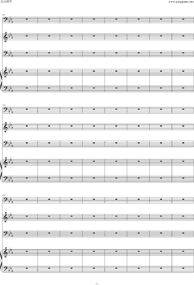 安静的邂逅(钢琴谱)7