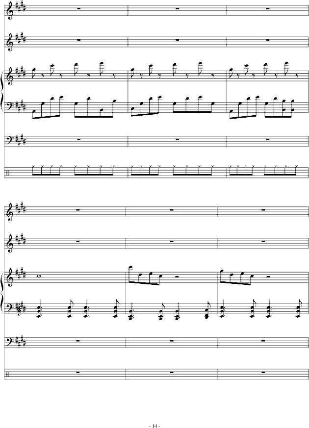 埃克斯(钢琴谱)14