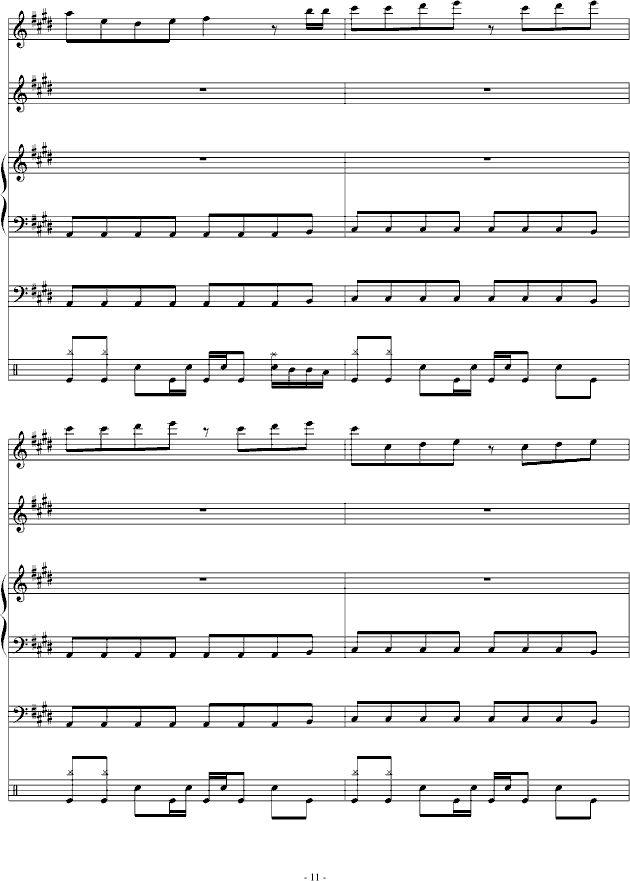 埃克斯(钢琴谱)11