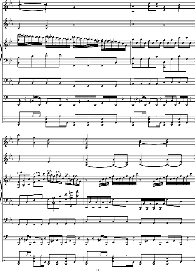 我的世界(钢琴谱)14