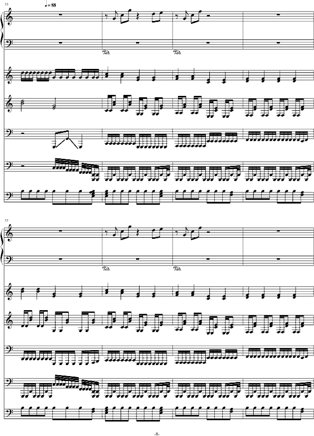 JUMP(朋克风格)(钢琴谱)8