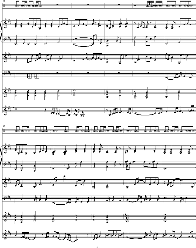 Blue Autumns(钢琴谱)3