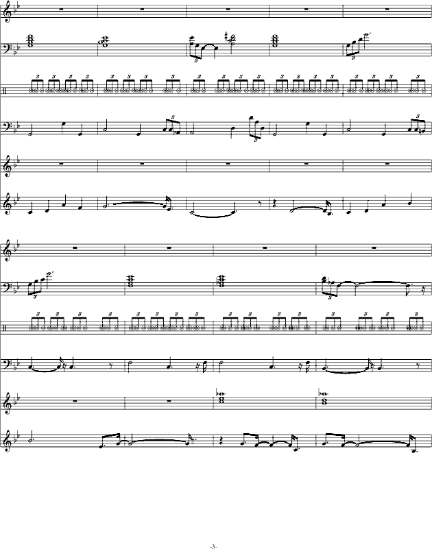 熟悉的旋律(钢琴谱)3