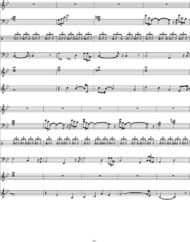 熟悉的旋律(钢琴谱)10