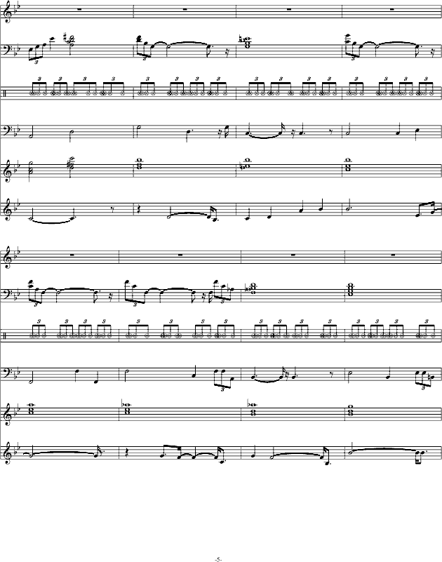 熟悉的旋律(钢琴谱)5