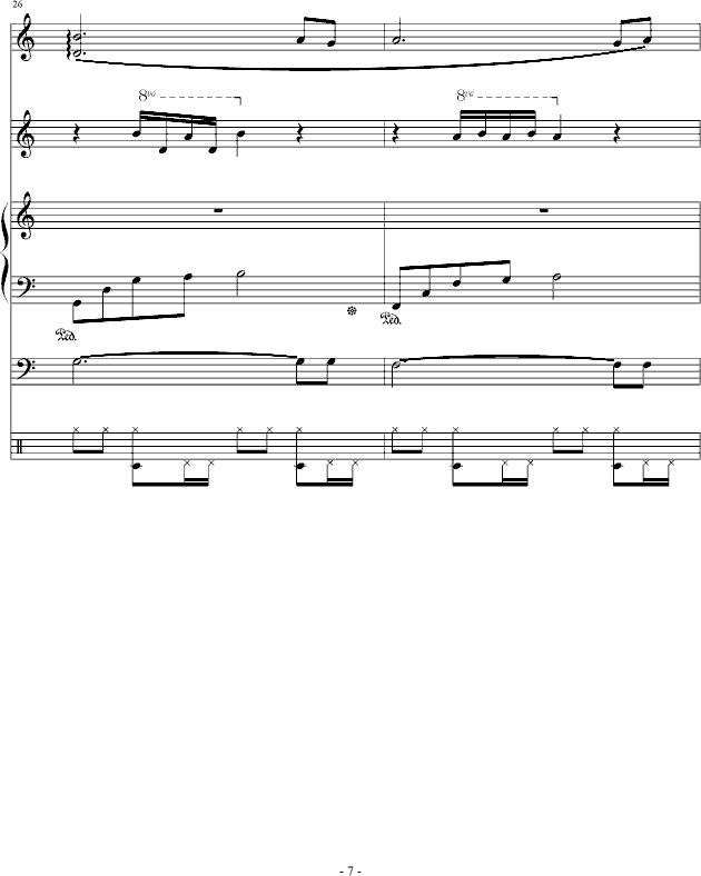 思念进行曲(钢琴谱)7