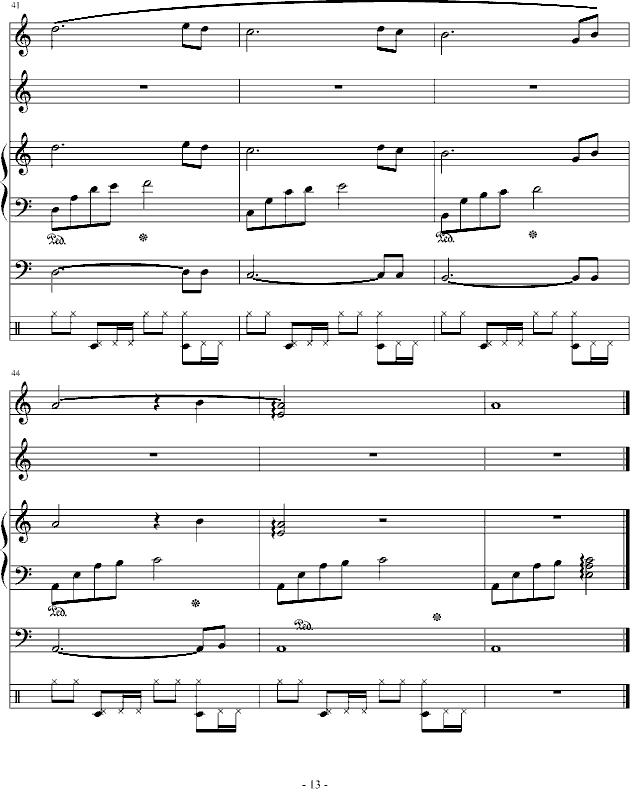 思念进行曲(钢琴谱)13