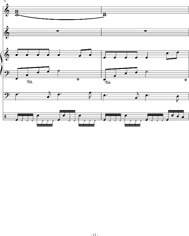 思念进行曲(钢琴谱)11