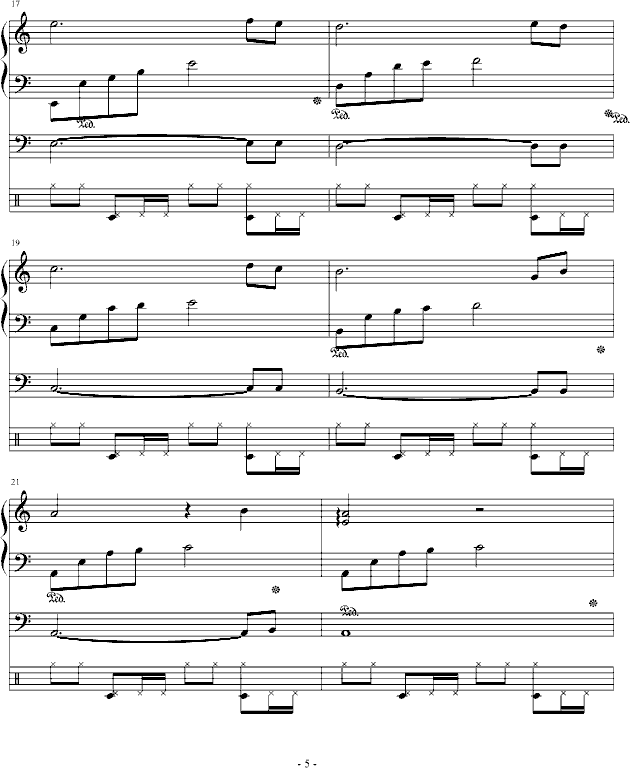 思念进行曲(钢琴谱)5