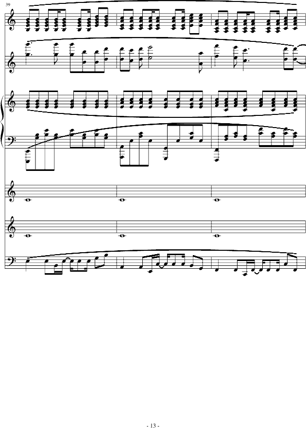 思念(钢琴谱)13