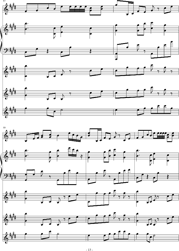 一笑相逢芳如梦(钢琴谱)13