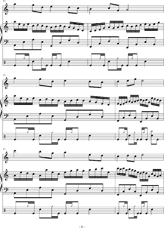 蝴蝶的眼泪(钢琴谱)8