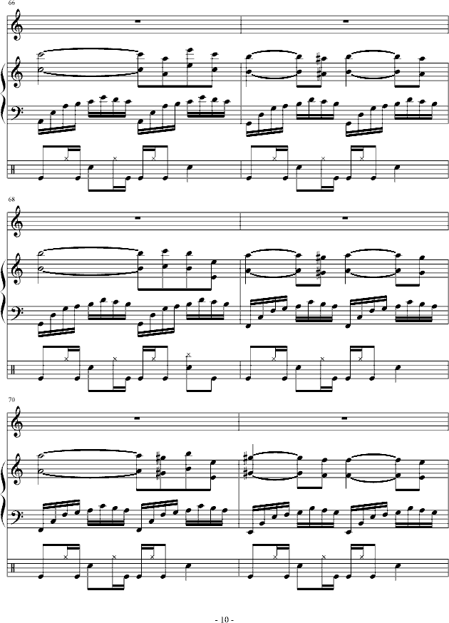 蝴蝶的眼泪(钢琴谱)10