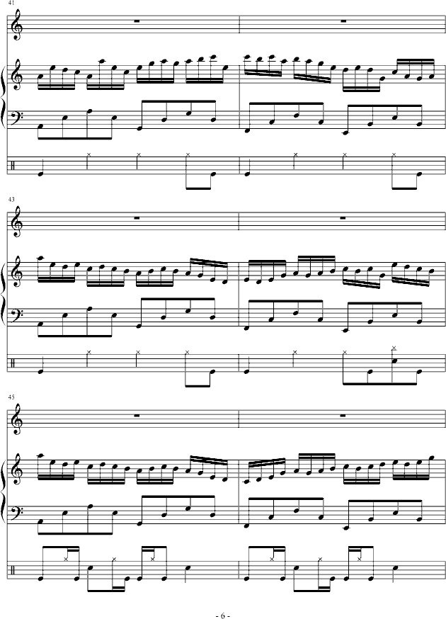 蝴蝶的眼泪(钢琴谱)6