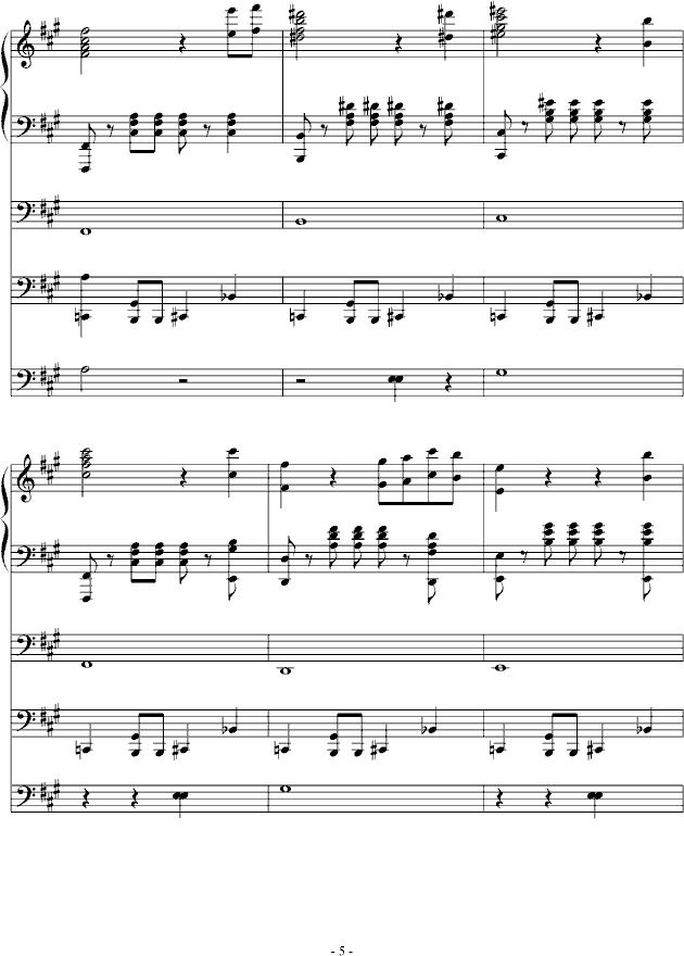 故乡月(钢琴谱)5