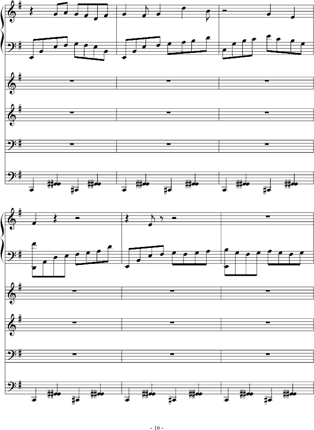 白色忧伤(钢琴谱)16