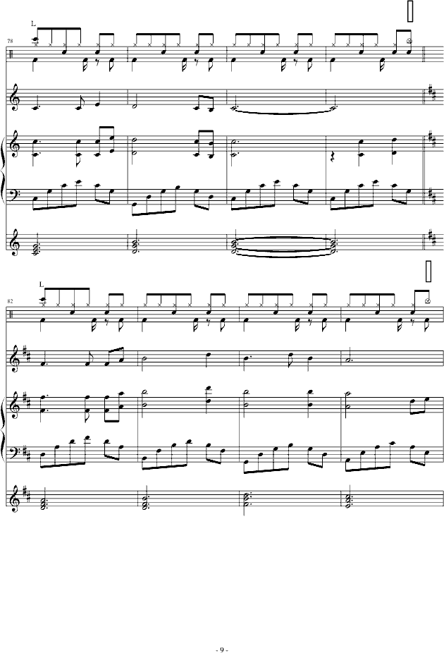 情迷深圳改Ja.D练习(钢琴谱)9