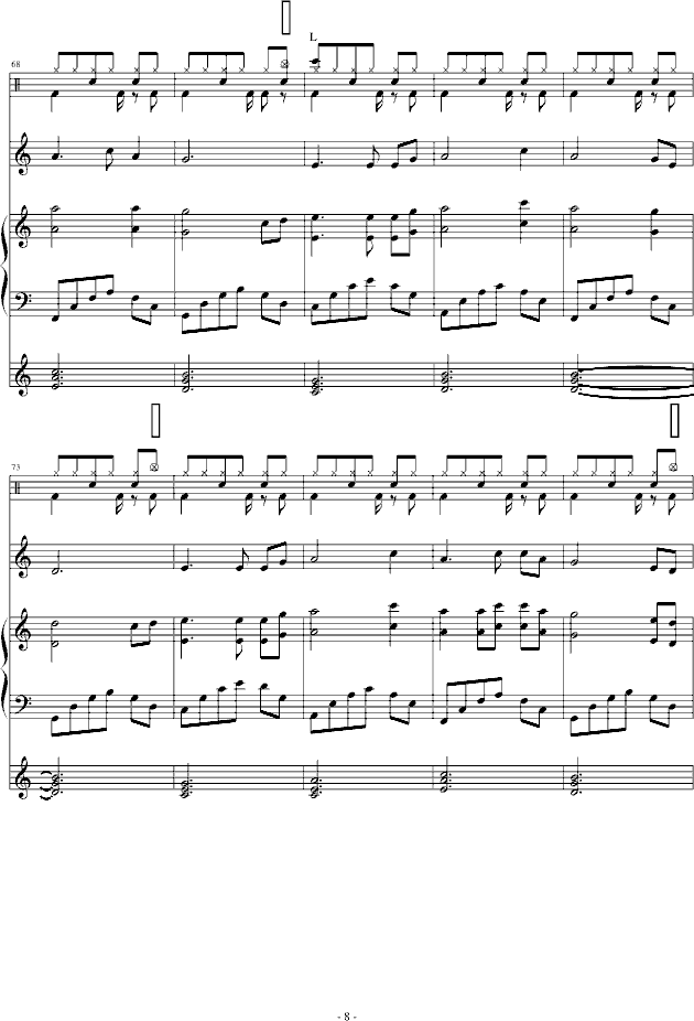 情迷深圳改Ja.D练习(钢琴谱)8