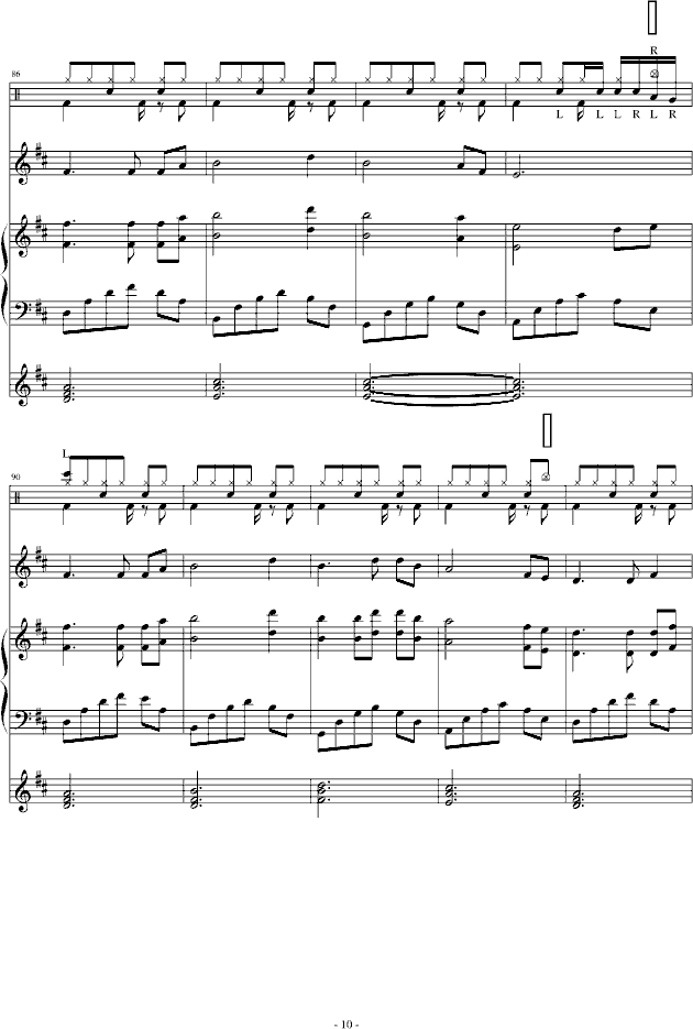 情迷深圳改Ja.D练习(钢琴谱)10