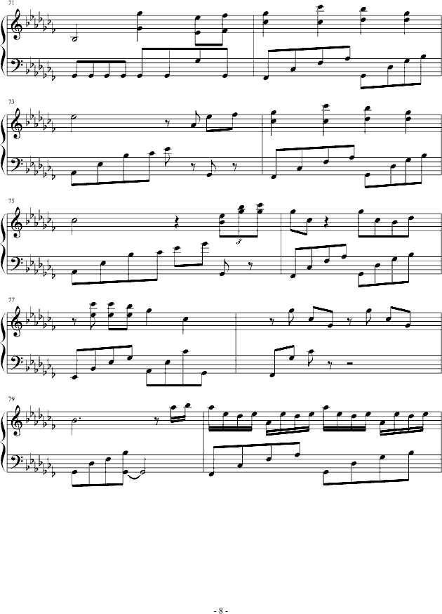 遗忘花园(钢琴谱)8