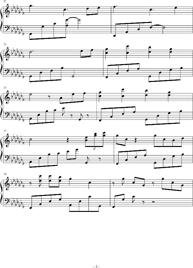 遗忘花园(钢琴谱)3