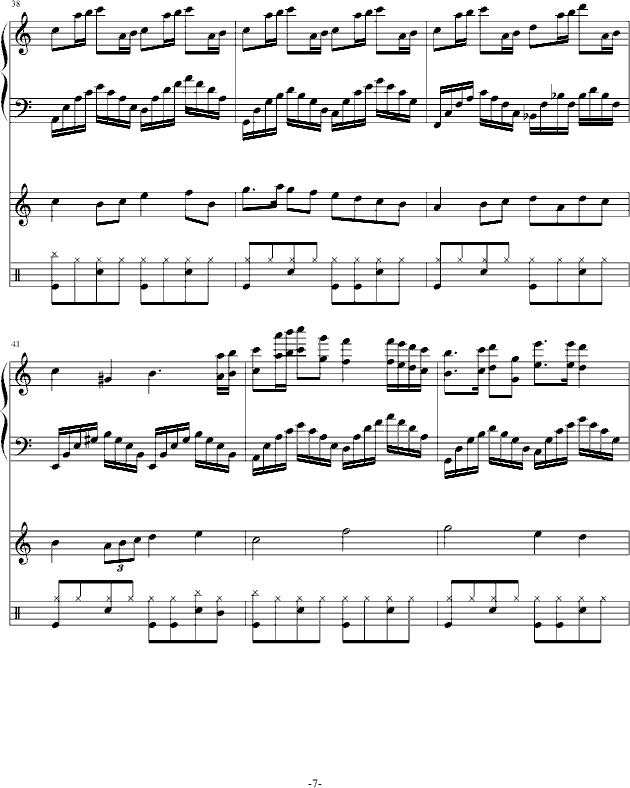 独自一人(钢琴谱)7