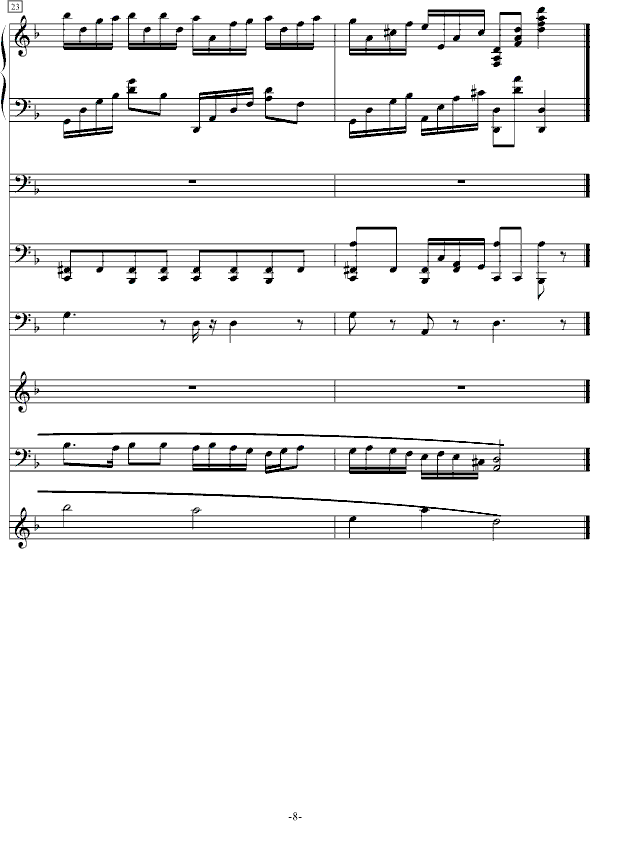 今天你开心了吗(钢琴谱)8