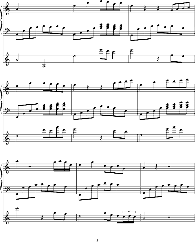 ~夜之浮想~(钢琴谱)3