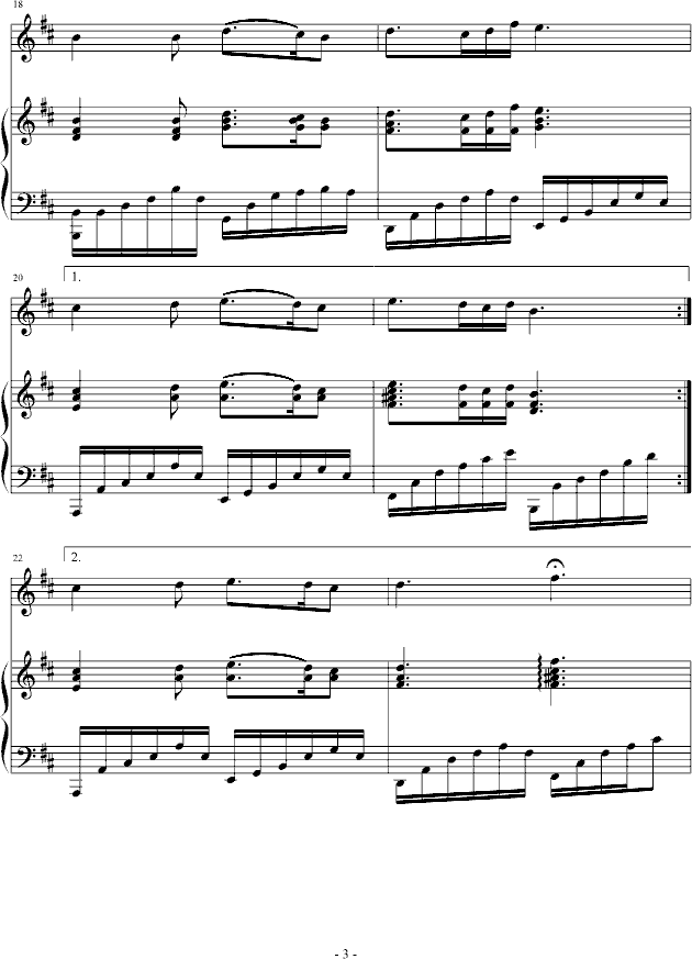 梦回童年(钢琴谱)3