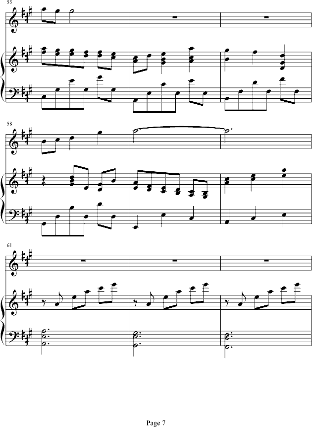 留下人间万般情(钢琴谱)7