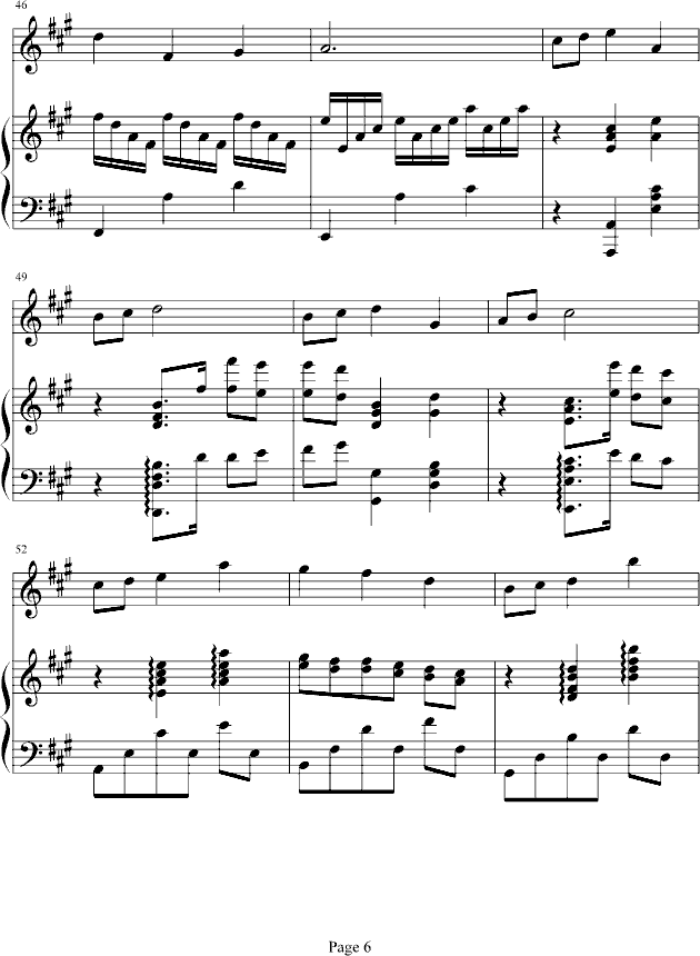 留下人间万般情(钢琴谱)6