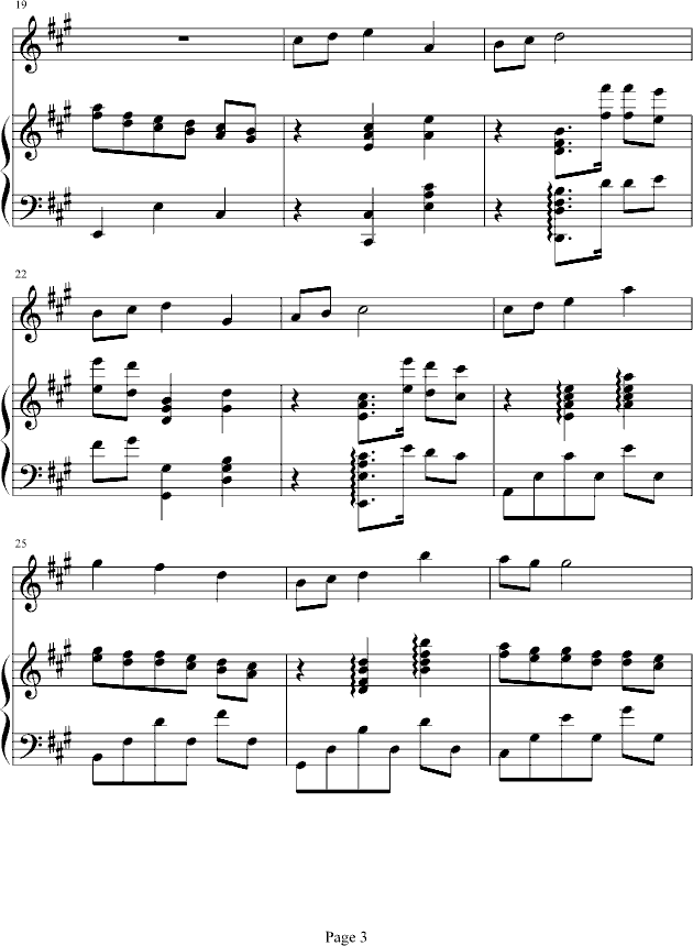 留下人间万般情(钢琴谱)3