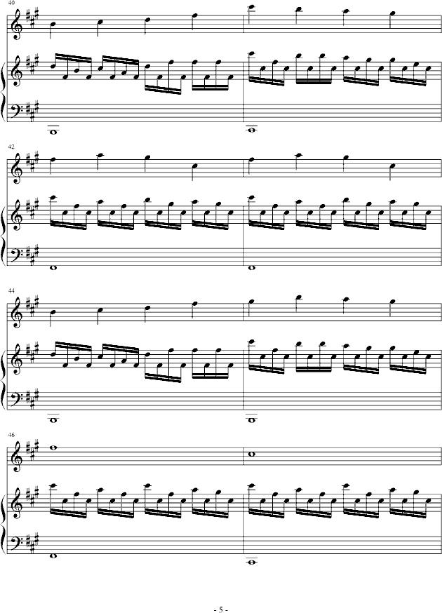 孤独的千里马(钢琴谱)5
