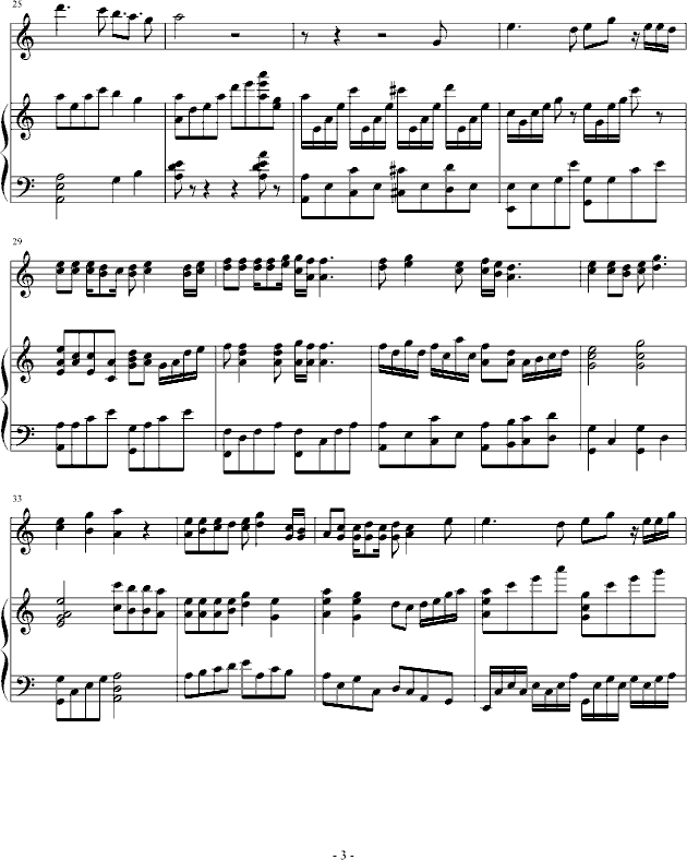 跟随你走(钢琴谱)3