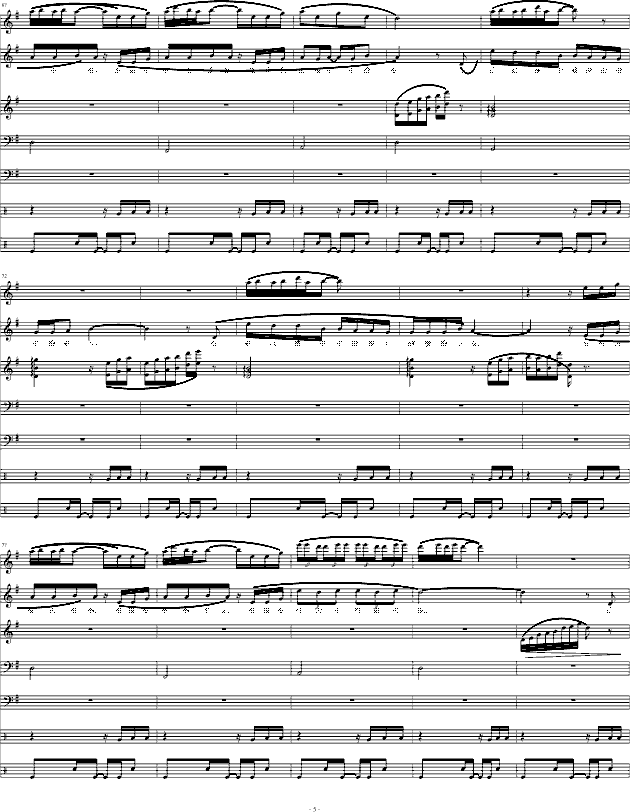 难忘的笑脸 伴奏(钢琴谱)5