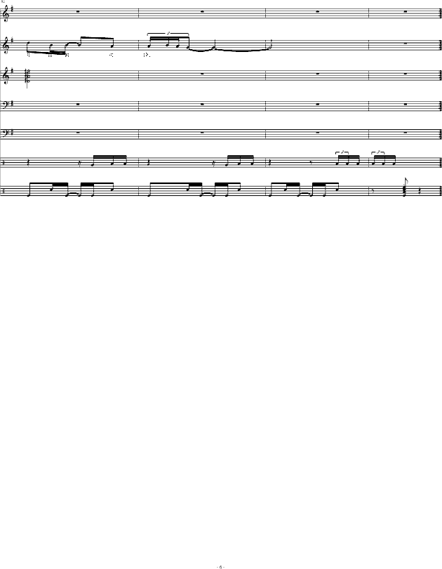 难忘的笑脸 伴奏(钢琴谱)6